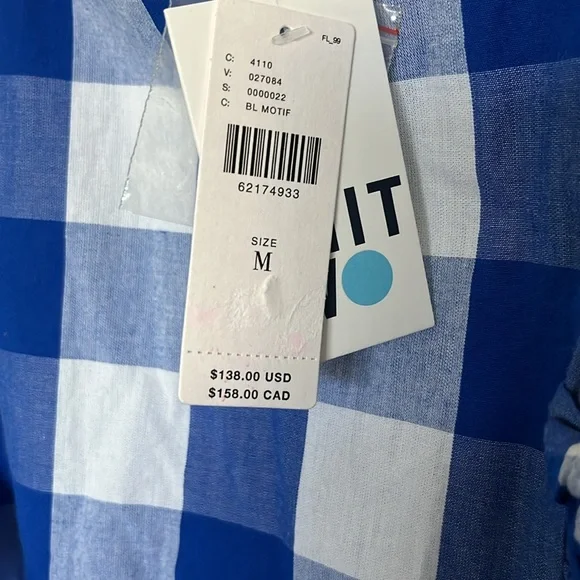 NWT Anthropologie Whit Two Gingham Ruffle Blouse - Picture 4 of 5